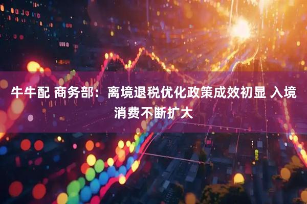 牛牛配 商务部：离境退税优化政策成效初显 入境消费不断扩大